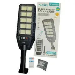GENER - Foco Solar 180 led 1000w + Sensor + Soporte + Control Remoto
