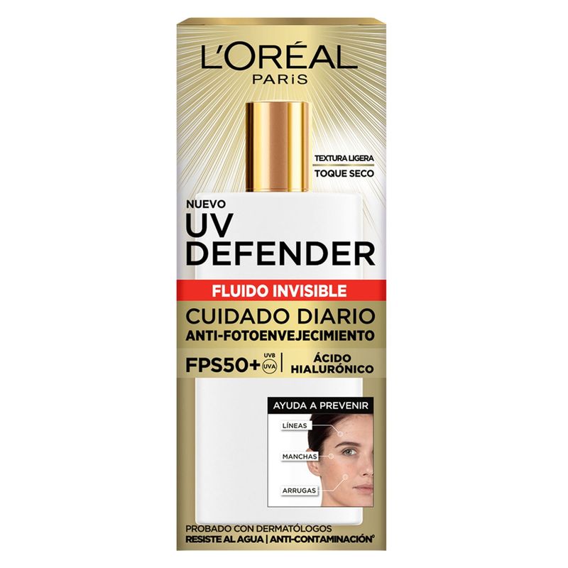 DERMO EXPERTISE - L'Oreal Crema Diaria UV Defender FPS 50 Fluido Ligero Dermo Expertise