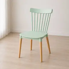 MOAD - Silla Comedor Windsor Nórdica de Polipropileno con Patas de Madera