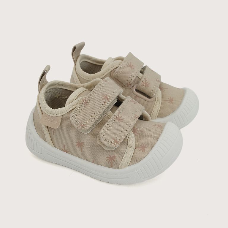 Zapatilla Niño Primeros Pasos Beige Con Velcro