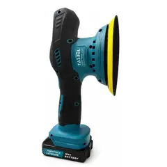 GENER - Pulidora Inalámbrica Para Auto Enceradora- Incluye Accesorios y 2 Baterías Recargables azul