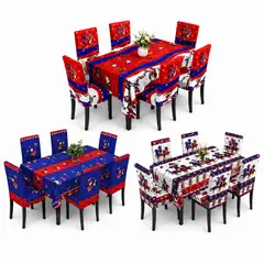 GENERICO - Pack Mantel 220x150 Y 6 Forros De Silla Dieciochero Surtido