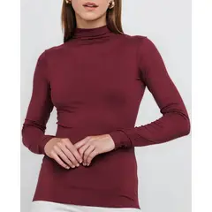 ACOCO - Top Beatle Mujer Liso Manga Larga