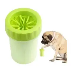 SOFTI - Lava Limpiador De Patas Perros Pequeños Limpia Patitas Verde