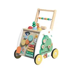 BABYLUNA - Andador Infantil de Madera con Juegos Didácticos