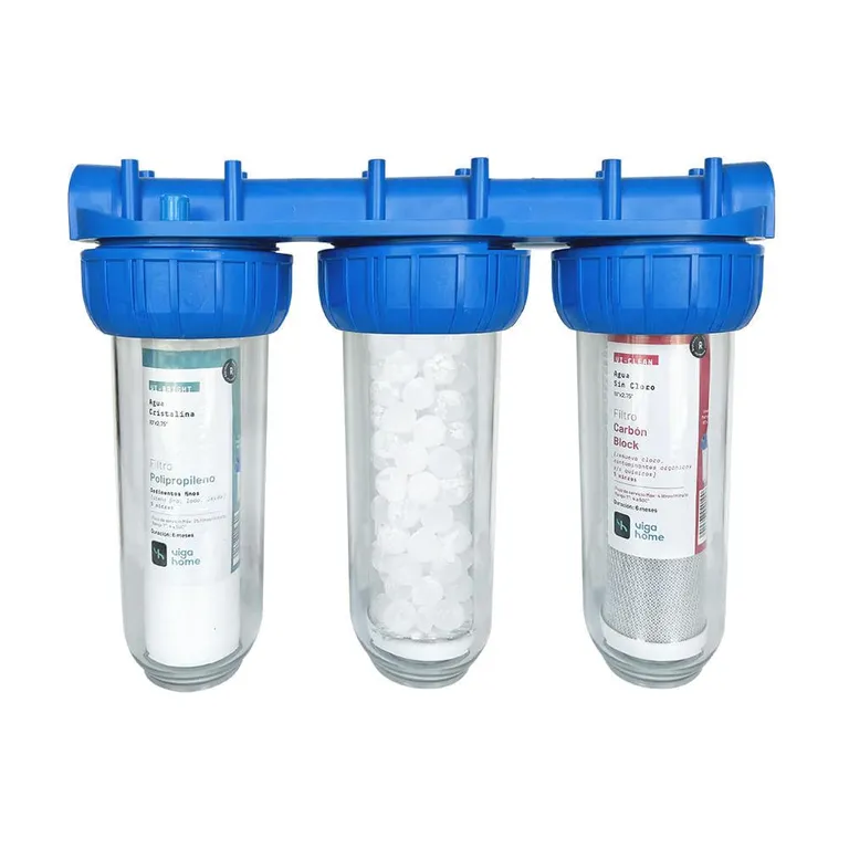GENERICO Pack Triple Filtro Sedimento Cloro Sarro Viga Home