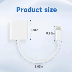 GENERICO - Cable Adaptador Usb 3.0 Para Iphone A Memoria Sd Camara