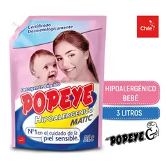 POPEYE - Detergente Hipoalergénico Bebé Matic Doypack 3l