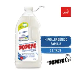 POPEYE - Detergente Hipoalergénico Familia Matic Pet 3 Lt