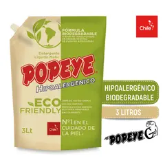 POPEYE - Detergente Líquido Ecofriendly Matic Doypack 3 Lt