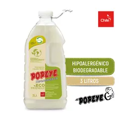 POPEYE - Detergente Líquido Ecofriendly Matic Pet 3 Lt