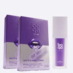 BOQA - Kit Tiras Blanqueadoras Pap 12% + Abrillantador 28 Días