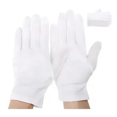 GENERICO - Guantes Blancos Antideslizantes De Algodón 12 Pares