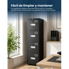 KASITA - Mueble Archivador Kardex Oficina Con Llave Y Ruedas 45x38x140cm