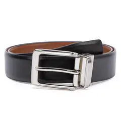 GUANTE - Cinturon de cuero hombre negro
