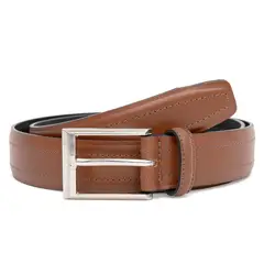 GUANTE - Cinturon de cuero hombre dark camel