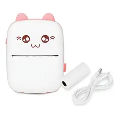 GENERICO - Mini Impresora Térmica Portátil Bluetooth Gatito Compacta y Práctica