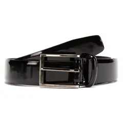 GUANTE - Cinturon de cuero hombre negro