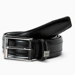 GUANTE - Cinturon de cuero hombre negro