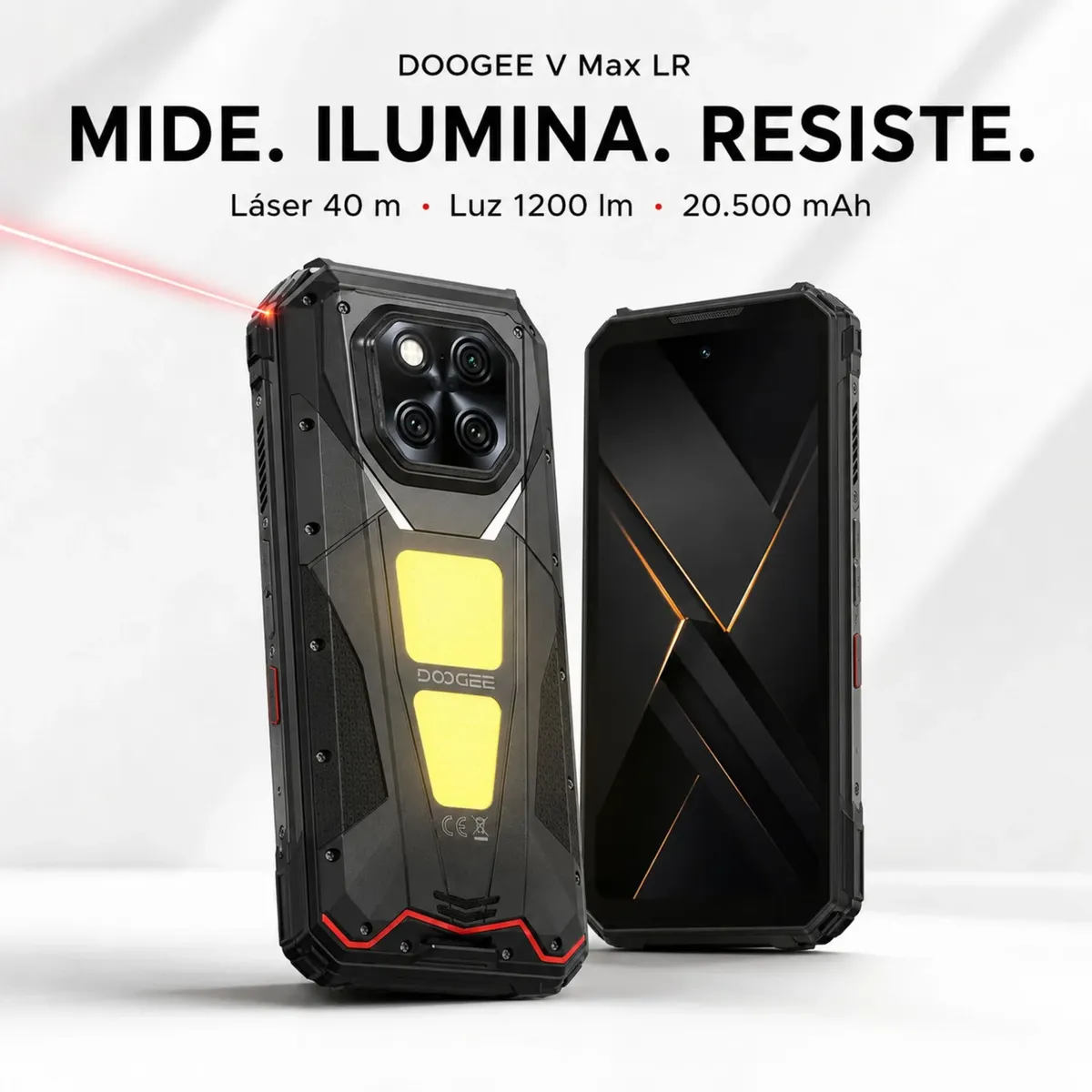 DOOGEE - Celular Rugged DOOGEE V Max LR 5G Láser 40m 512GB 36GB RAM