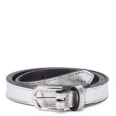 GACEL - Cinturon de cuero mujer plata