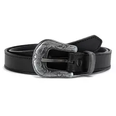 GACEL - Cinturon de cuero mujer negro CIN0525