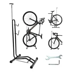 GENERICO - Soporte Porta Bicicleta 3 En 1 Vertical Horizontal Colgante Facil Guardado