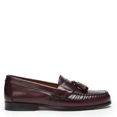 GUANTE - Mocasin de cuero hombre guinda Suela