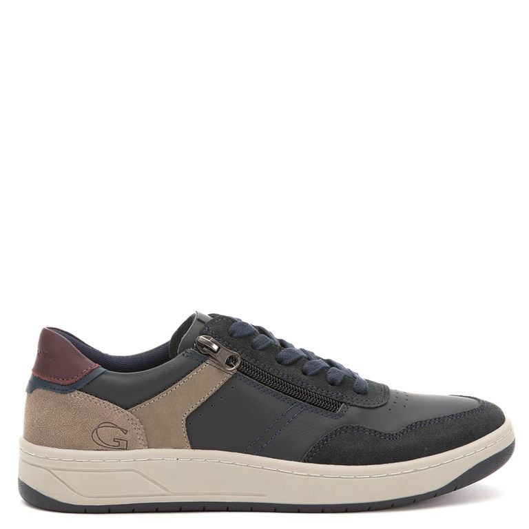 Zapatilla de cuero hombre petroleo Tesla 0036227