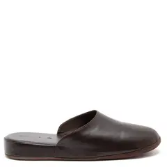 GUANTE - Pantufla de cuero hombre chocolate Pantuflas pa005
