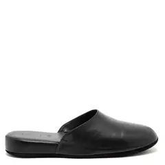GUANTE - Pantufla de cuero hombre negro Pantuflas pa004