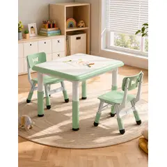 KASITA - Mesa Infantil Para Dibujar Ajustable Con 2 Sillas