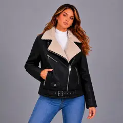 DOBLE V - Chaqueta Aviadora Agamuzada Chiporro Mujer