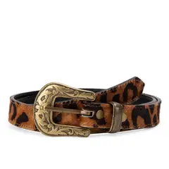 GACEL - Cinturon de cuero mujer leopardo