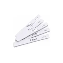 GENERICO - Pack 12 Limas Profesionales Rectas 100/180 Para Uñas Feali