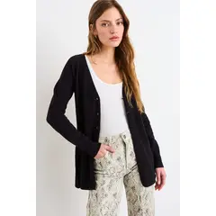 IO - Chaleco Liso Mujer Negro