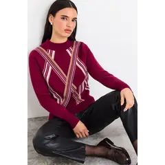 IO - Sweater Fantasia Mujer Burdeos