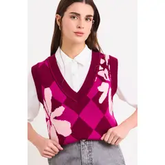 IO - Sweater Sin Mangas Fantasia Mujer Rosa