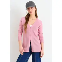 IO - Chaleco Liso Mujer Rosa