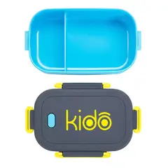 KEEP - Lonchera Escolar Kido 950ml Hermética 2 Divisiones Gris Oscuro - SC