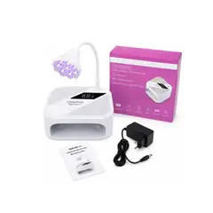 GENERICO - Lámpara Uv Led 288w Recargable Para Uñas Con Luz Flexible BLANCO