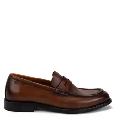 GUANTE - Mocasin de cuero hombre brandy Arles