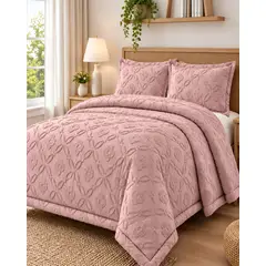 MYLHOGAR - Cubrecama Quilt Nórdico Delgado Diseño Flores king