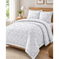 MYLHOGAR - Cubrecama Quilt Nórdico Delgado Diseño Flores king