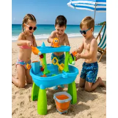 MYLHOGAR - Mesa De Agua Y Arena 2 Niveles Con Efecto Lluvia Y Accesorios