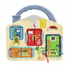 HAPE - Tablero de Juego de Cerraduras, para Aprender Abrir y Cerrar Cosas