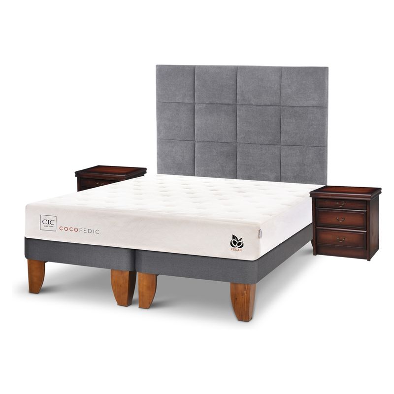 CIC - Cama Europea Cocopedic 2 Plazas Base Dividida Tamesis Set Cic