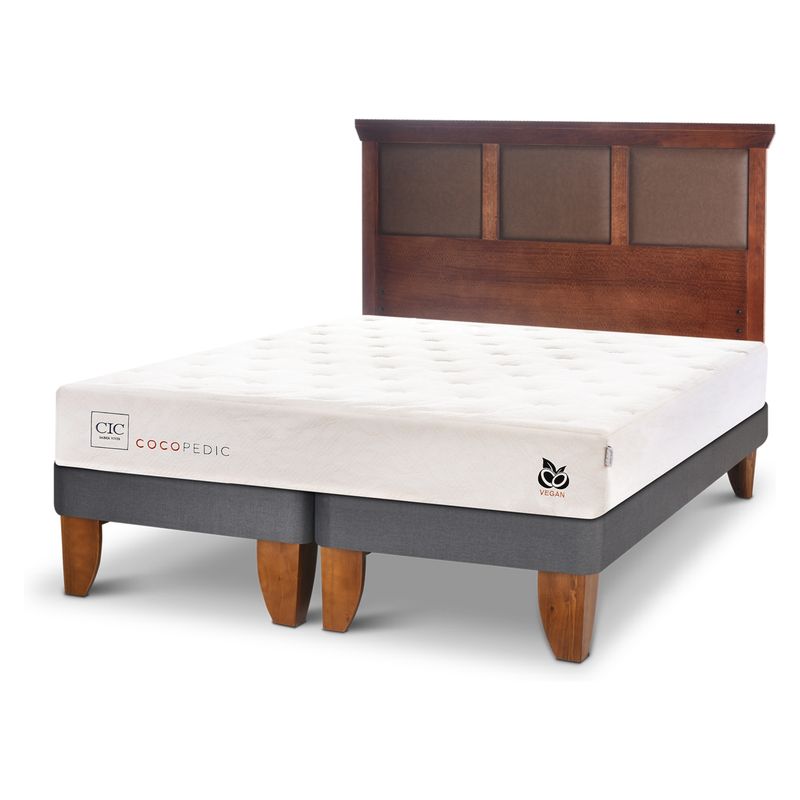 CIC - Cama Europea Cocopedic 2 Plazas Base Dividida Respaldo Ntc Cic