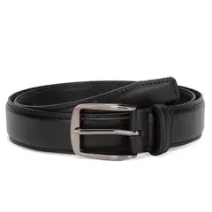 GUANTE - Cinturon de cuero hombre negro