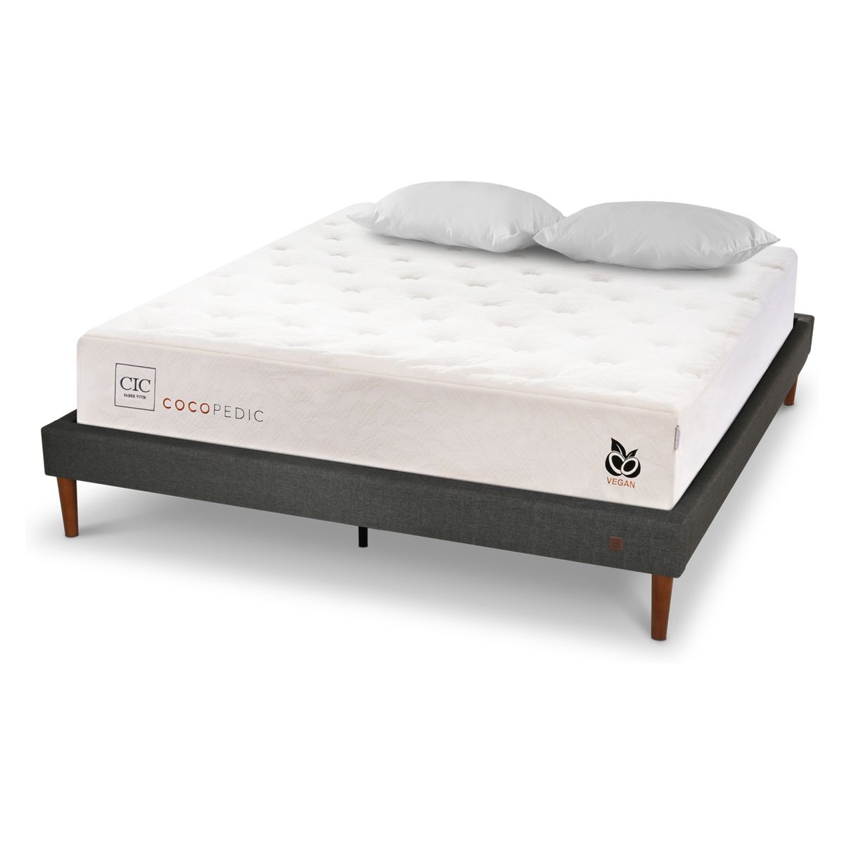 CIC - Cama Europea Curve Cocopedic 2 Plazas Base Dividida Cic